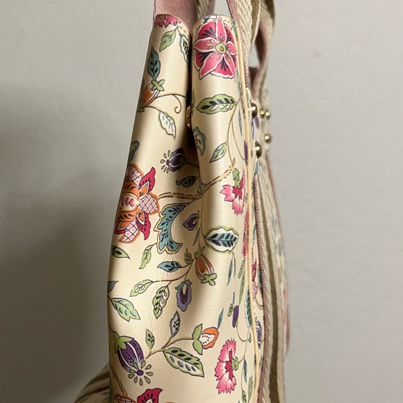 Minton Cream Floral Mini Tote style Hand bag - Picture 5 of 9